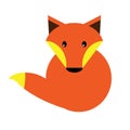 Fox icon, logotype. Vector illustration animal. Emblem wild, forest character.