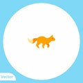 Fox vector icon sign symbol Royalty Free Stock Photo