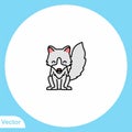 Fox vector icon sign symbol Royalty Free Stock Photo