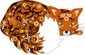 The fox an illustration, an animal orange,