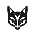 Fox Kitsune mask logo of Animal face clipart