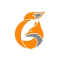 Fox letter G logo icon Royalty Free Stock Photo