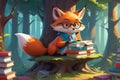 \'Fox Librarian\' Royalty Free Stock Photo