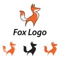 Fox Logo Character Cute Simple Mascot Cartoon