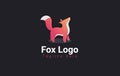 Fox Logo Design Template, Standing Fox Logo, Proud Walking Fox Logo, Gradient Fox logo, Branding