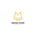 Fox logo design vector Royalty Free Stock Photo