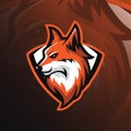 Fox logo mascot design vector with modern and emblem style. fox