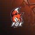 Fox logo mascot sport illustration. modern icons for logos and emblem