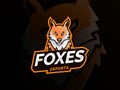 Fox logo mascot sport illustration Royalty Free Stock Photo