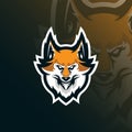 Fox mascot logo design vector with modern illustration concept style for badge, emblem and t shirt printing. head fox illustration Royalty Free Stock Photo