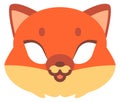 Fox mask color icon. Party kid costume