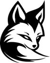 Fox - minimalist and flat logo - vector illustration