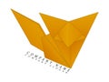 Fox origami logo Royalty Free Stock Photo