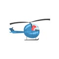 Fox Piloting Helicopter, Wild Animal Character Using Vehicle Vector Illustration
