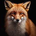 Fox portrait in studio, ultra realistic image, Generative Ai
