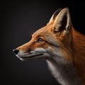 Fox portrait in studio, ultra realistic image, Generative Ai