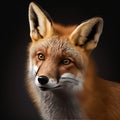 Fox portrait in studio, ultra realistic image, Generative Ai