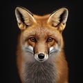 Fox portrait in studio, ultra realistic image, Generative Ai