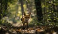 Fox prowling through the forest Royalty Free Stock Photo