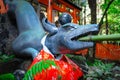 Fox purification fountain at Fushimi Inari Taisha, Kyoto, Japan Royalty Free Stock Photo