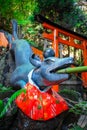 Fox purification fountain at Fushimi Inari Taisha, Kyoto, Japan Royalty Free Stock Photo