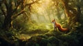 Fox Ruts In Lush Forest