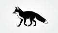 The fox s body is shown in profile highlighting its lean form and slender legs Royalty Free Stock Photo