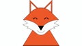 The fox\'s head and body are made up of basic angular and rounded shapes Royalty Free Stock Photo