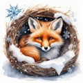 Fox's Snowfall Serenity