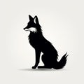 Fox Silhouette Vector Illustration On White Background Design Royalty Free Stock Photo