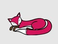 Fox sleeping Royalty Free Stock Photo