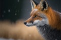 Fox in the snow, generative ai Royalty Free Stock Photo