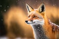 Fox in the snow, generative ai Royalty Free Stock Photo