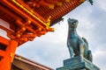 Fox statue at Fushimi Inari Shrine in Kyoto, Japan Royalty Free Stock Photo