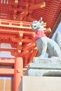 Fox statue at Fushimi Inari shrine in Kyoto