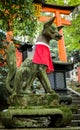 Fox Statue in Fushimi Inari Shrine - Kyoto, Japan Royalty Free Stock Photo