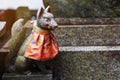 Fox statue at Fushimi Inari Shrine, Kyoto Royalty Free Stock Photo