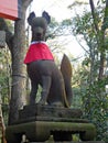 Fox statue at Fushimi Inari Taisha, Kyoto, Japan