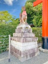 The fox statues in Fushimi Inari-taisha, Achitecture,  Kyoto, Japan Royalty Free Stock Photo