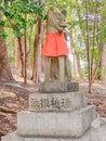 The fox statues in Fushimi Inari-taisha, Achitecture,  Kyoto, Japan Royalty Free Stock Photo