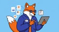 Data Analyst Fox Royalty Free Stock Photo