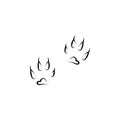 Fox tracks icon. Element of animal track for mobile concept and web apps. Hand drawn Fox tracks icon can be used for web and