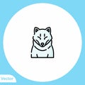 Fox vector icon sign symbol Royalty Free Stock Photo