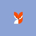 Fox. Vector logo mark template or icon