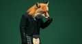Fox wearing suit and kilt Royalty Free Stock Photo