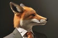 Fox Wearing Suit, Generative AI Royalty Free Stock Photo