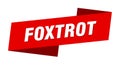 foxtrot banner template. foxtrot ribbon label.