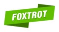 foxtrot banner template. foxtrot ribbon label.