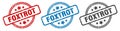 foxtrot stamp. foxtrot round isolated sign.