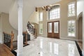 Foyer and circular staircase